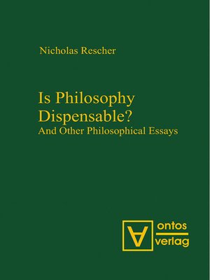 cover image of Is Philosophy Dispensable?